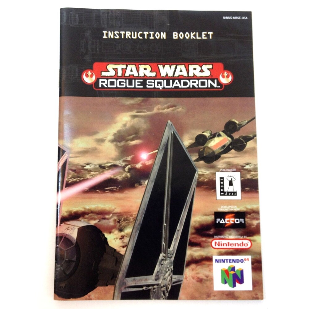 Vintage Nintendo 64 Star Wars Rogue Squadron Instruction Booklet 1998 Authentic